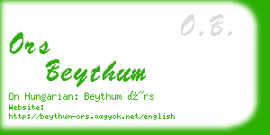 ors beythum business card